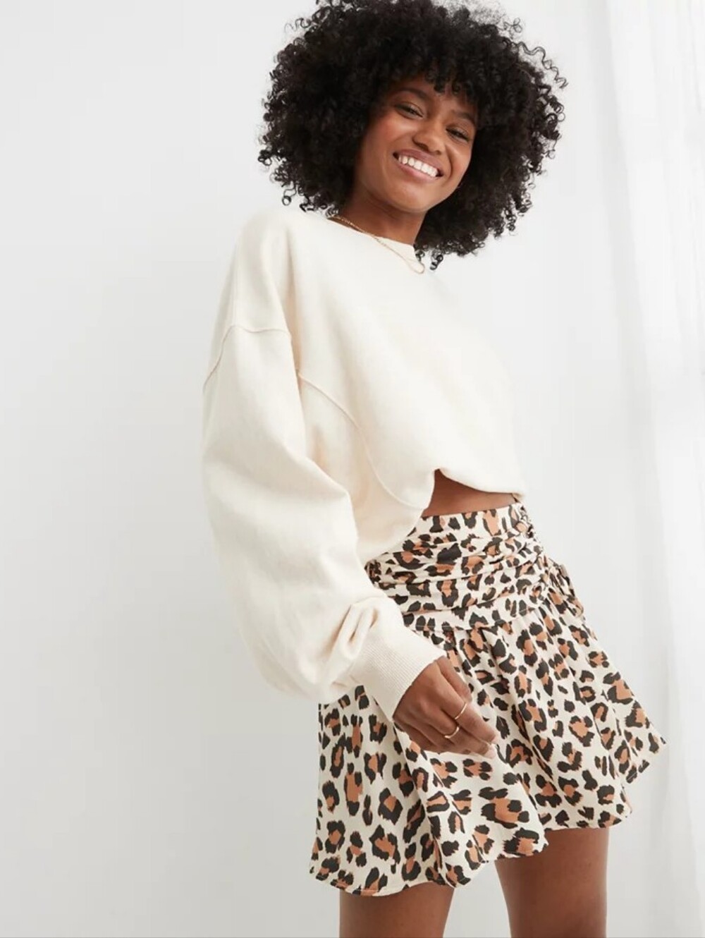 Aerie Uptown Mini Skirt  - Vainilla Vintage